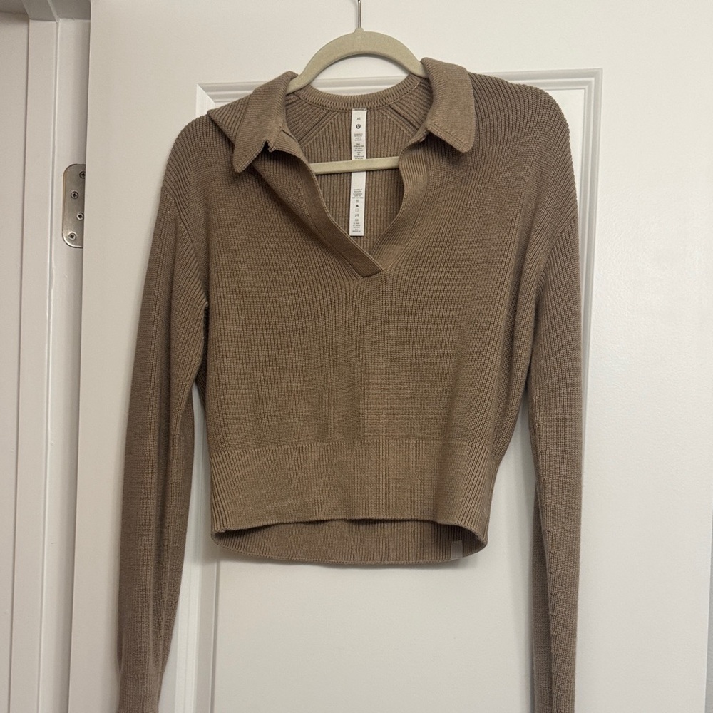 SOLD lululemon athletica Brown V-Neck Sweater